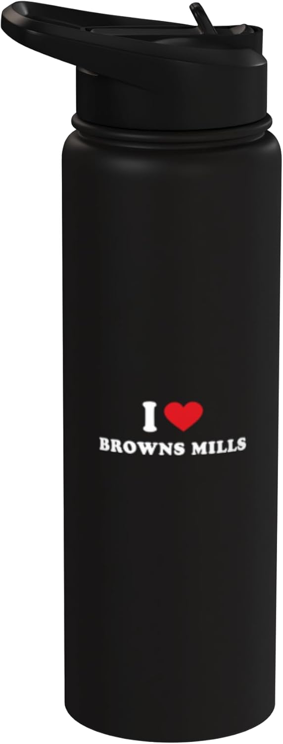 Botella agua acero inox aislada I Heart Browns Mills