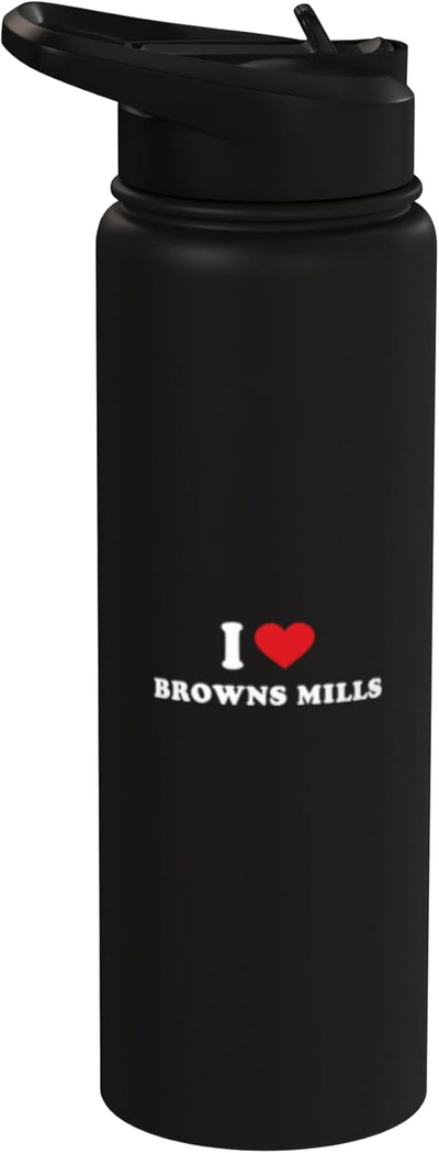 Botella agua acero inox aislada I Heart Browns Mills