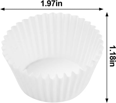 Vasos papel aluminio blanco para hornear 100 pzas cupcakes