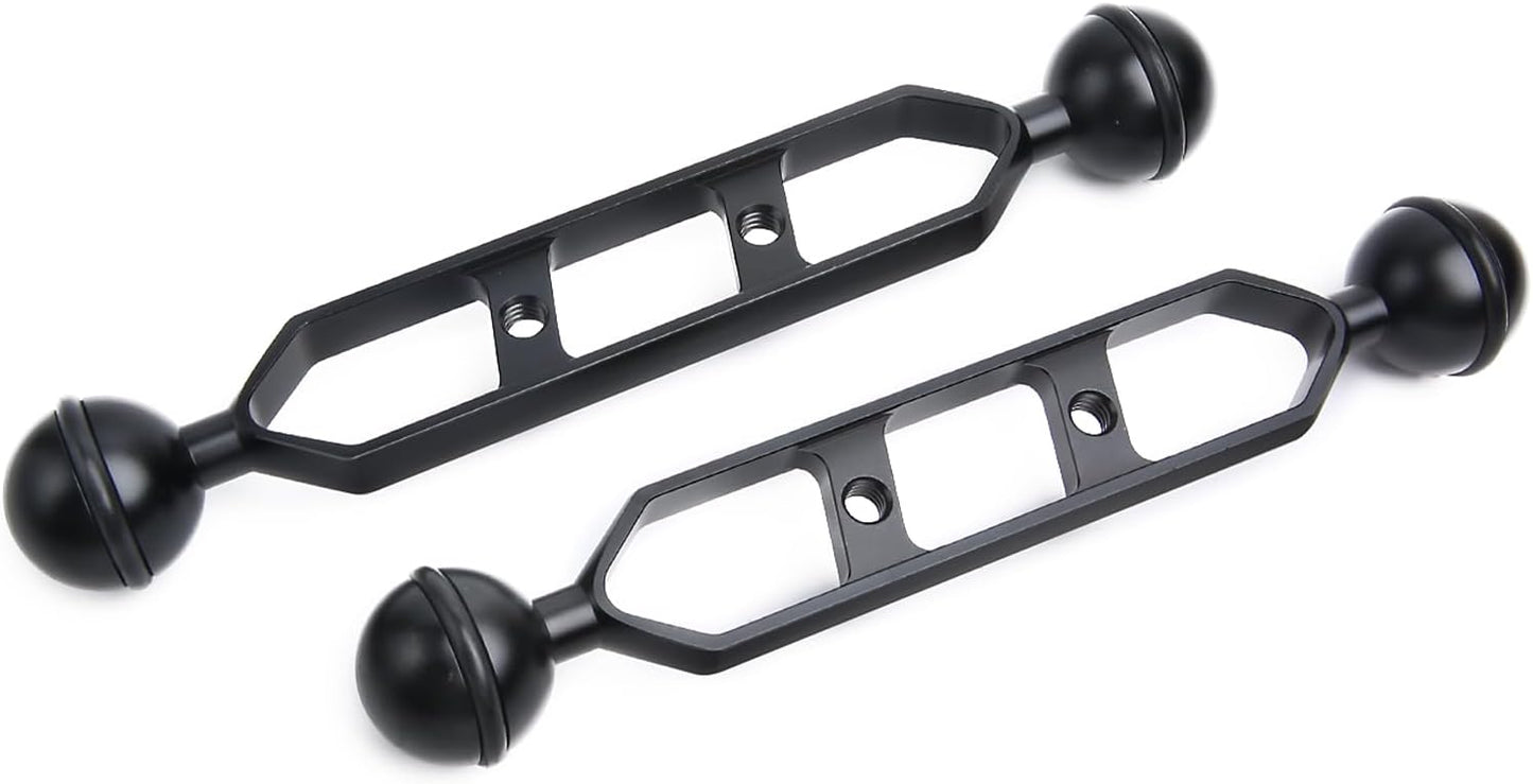 Brazo extensión aluminio 7pulg paquete 2 doble bola conector 1pulg