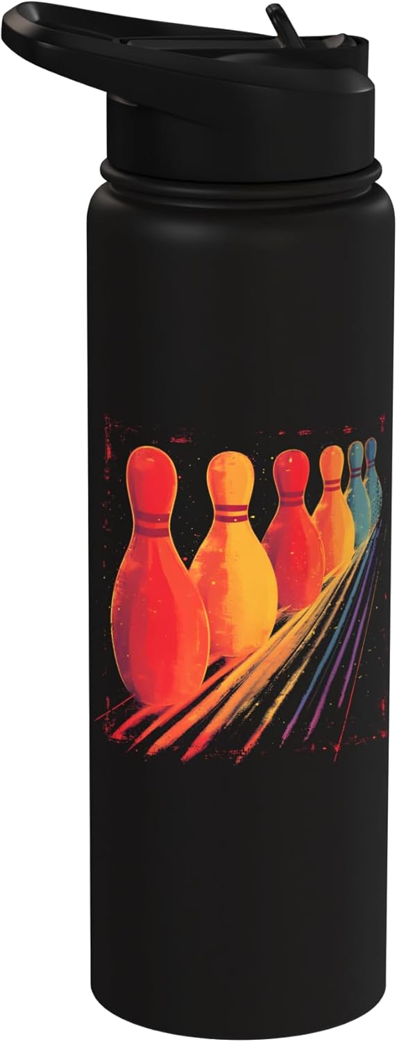 Bolso de agua acero inoxidable aislado estilo bowling