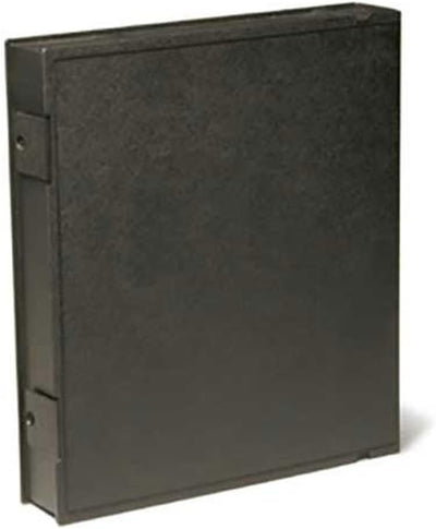Carpeta plástico 3 anillos O 9x11pulg vertical negro