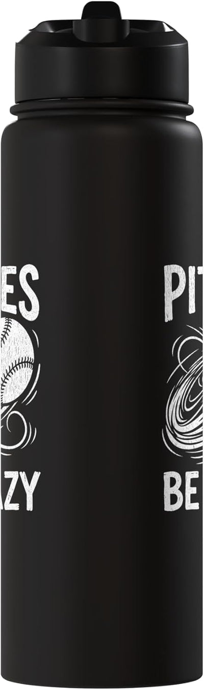 Botella de agua acero inoxidable aislada para béisbol