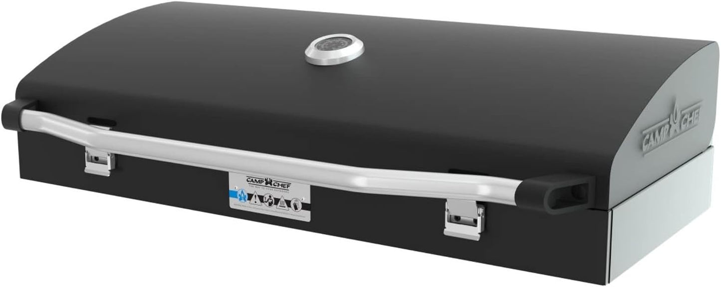Caja barbacoa 14x32x10pulg para 2 estufas negro