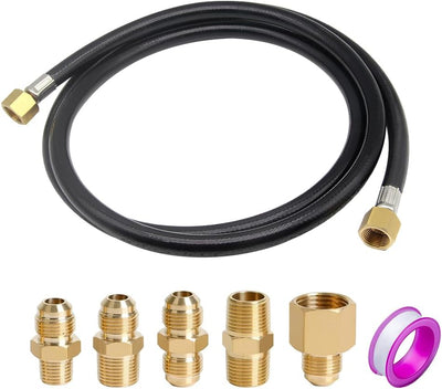 Kit extensión manguera propano 6ft 3/8pulg 5 adaptadores