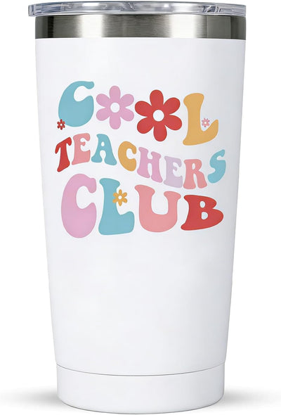 Termo Cool Teacher Club 20 oz con tapa regalo para maestras