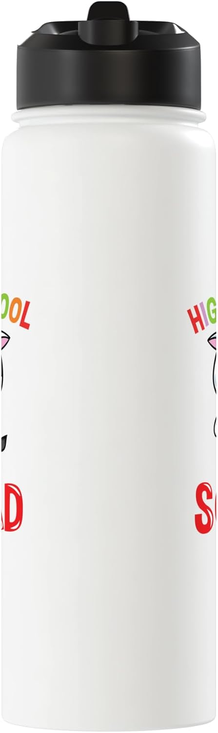 Bolso para escuela high school de acero inoxidable aislado