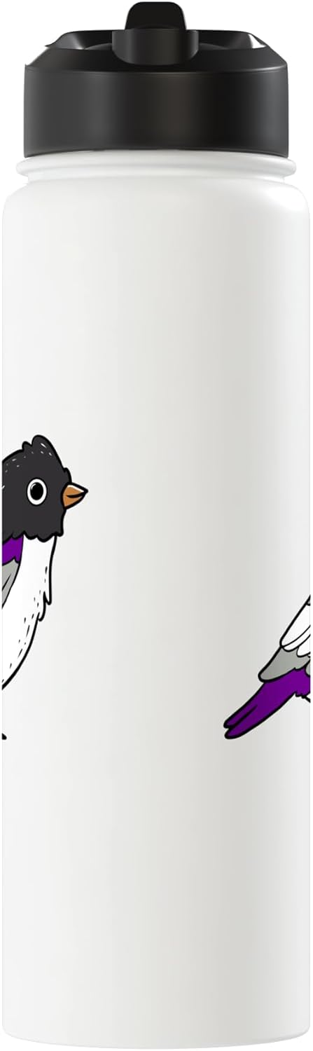 Botella de agua acero inoxidable Graysexual Pride Bird insulated