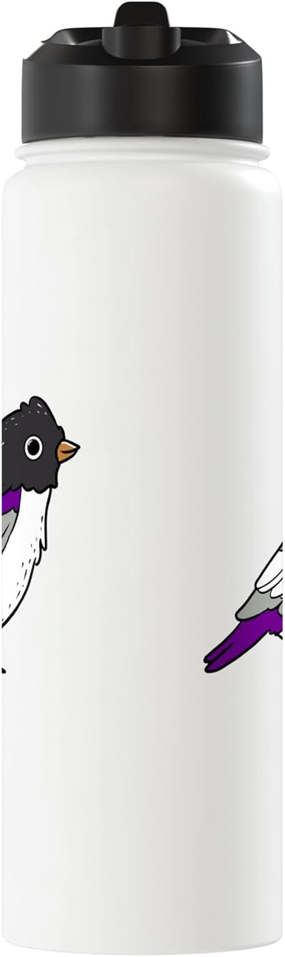 Botella de agua acero inoxidable Graysexual Pride Bird insulated