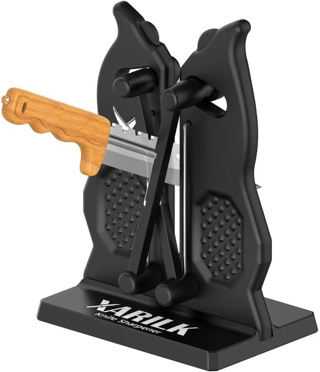 Afilador manual de cuchillos con carburo de tungsteno autoajustable para cocina y EDC