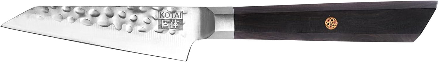 Cuchillo Pelar Bunka 3.5pulg Acero Inox 440C Tsuchime Mango Ébano