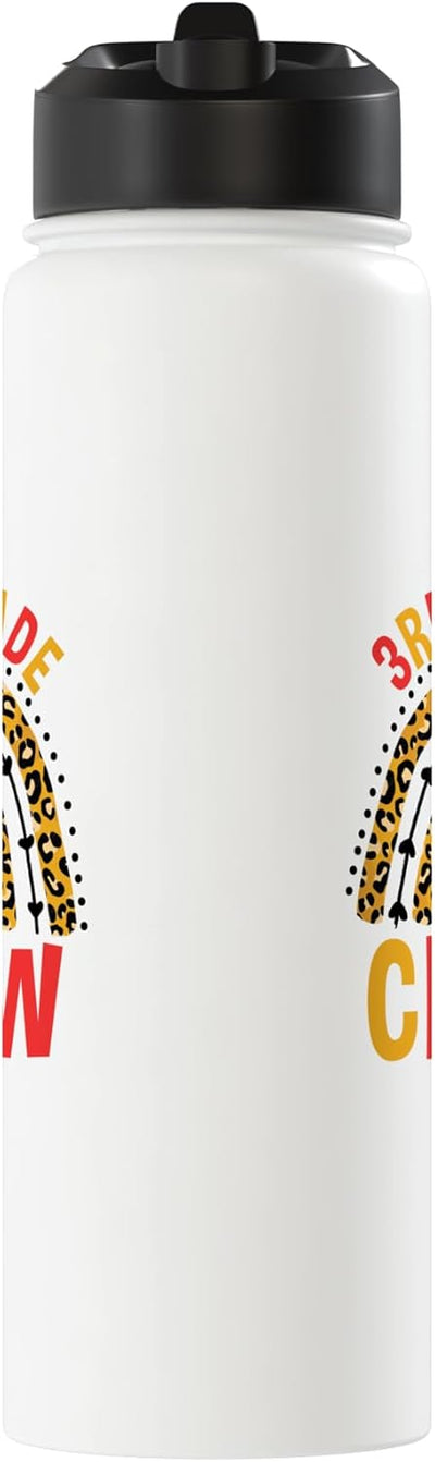 Bolso de agua acero inoxidable para tercer grado con estampado leopardo