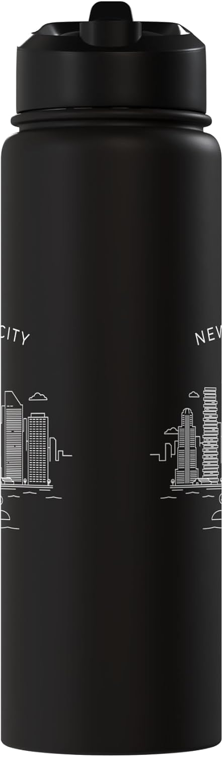 Botella de agua aislada de acero inoxidable New York City