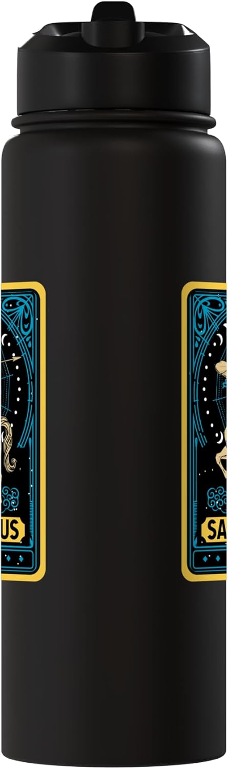 Botella de agua acero inoxidable con símbolo zodiacal Sagittarius