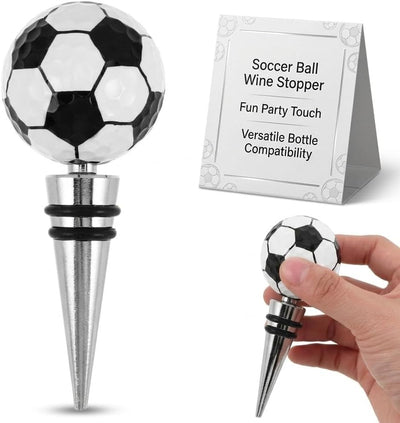 Tapón de vino en forma de pelota de fútbol de silicona para bebidas rojas y espumosas