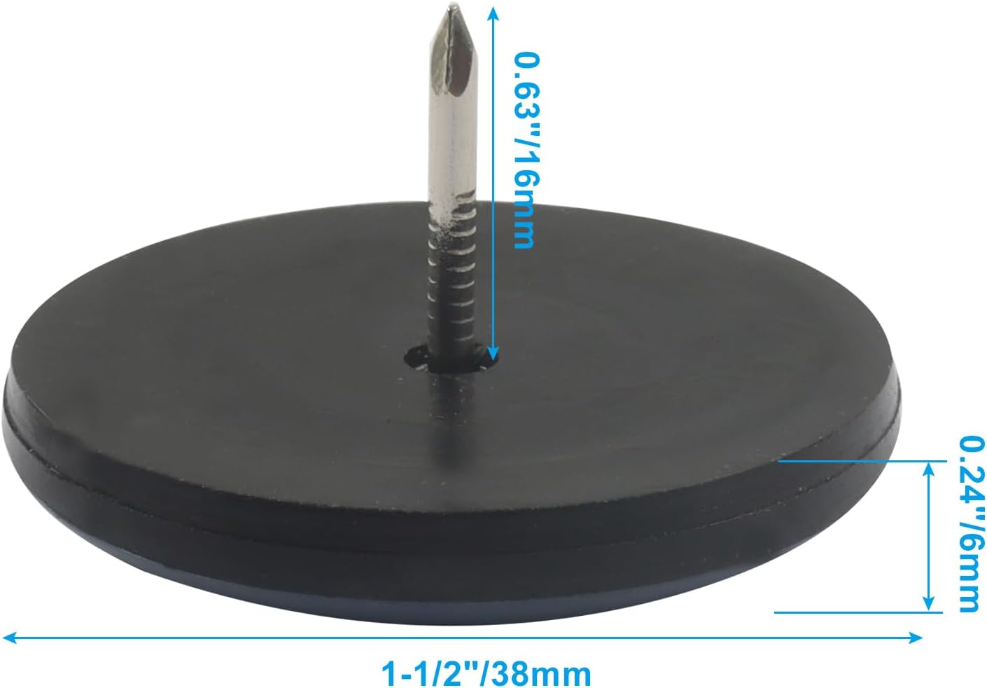 Protectores de suelo para muebles 12 pzas 38mm redondos