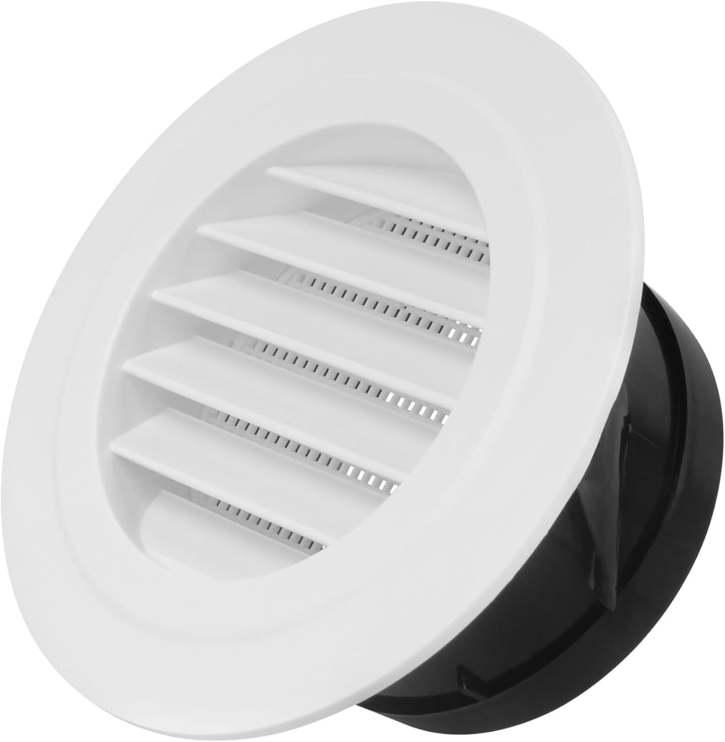 Cubierta escape redonda 4pulg con pantalla mosca blanca