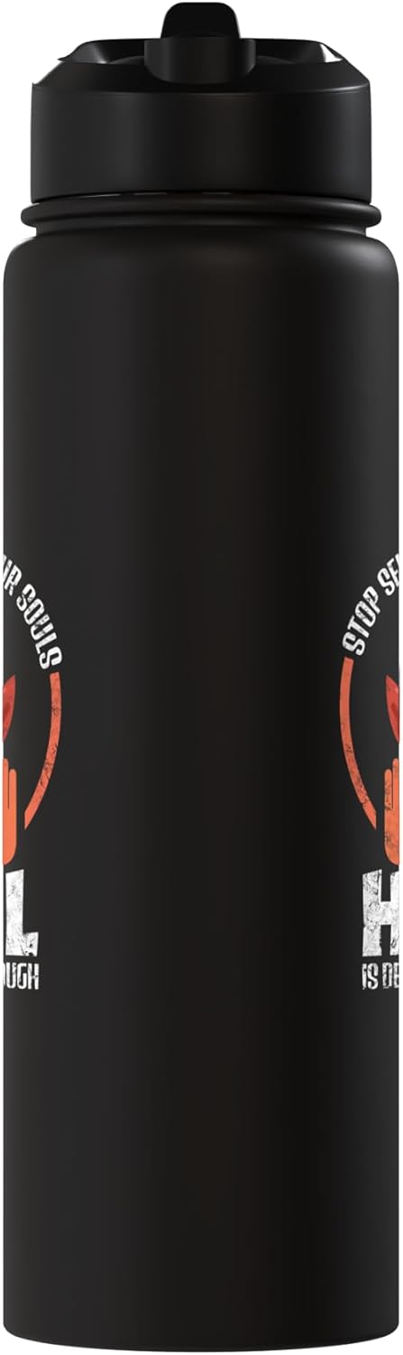 Botella de agua acero inoxidable insulada tema Satanás y Lucifer