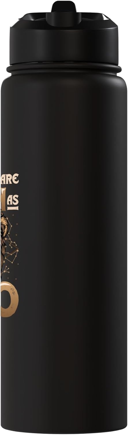 Botella agua acero inox aislada signo Leo