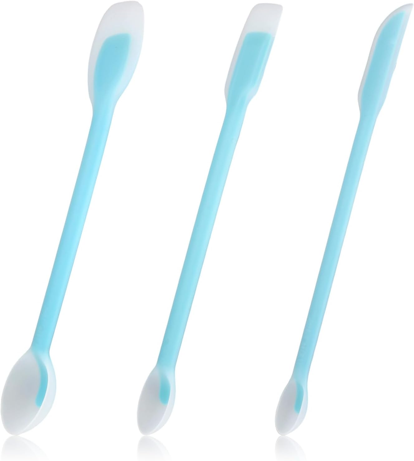 3 cucharas medidoras de silicona doble extremo con escala espátula raspadora