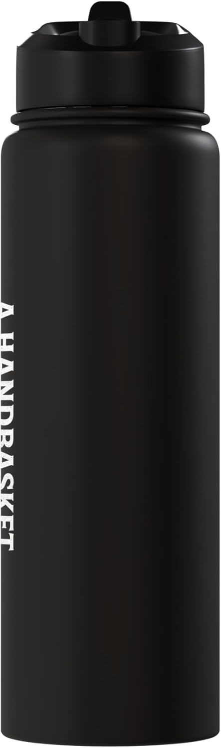 Botella agua acero inox aislada con asa