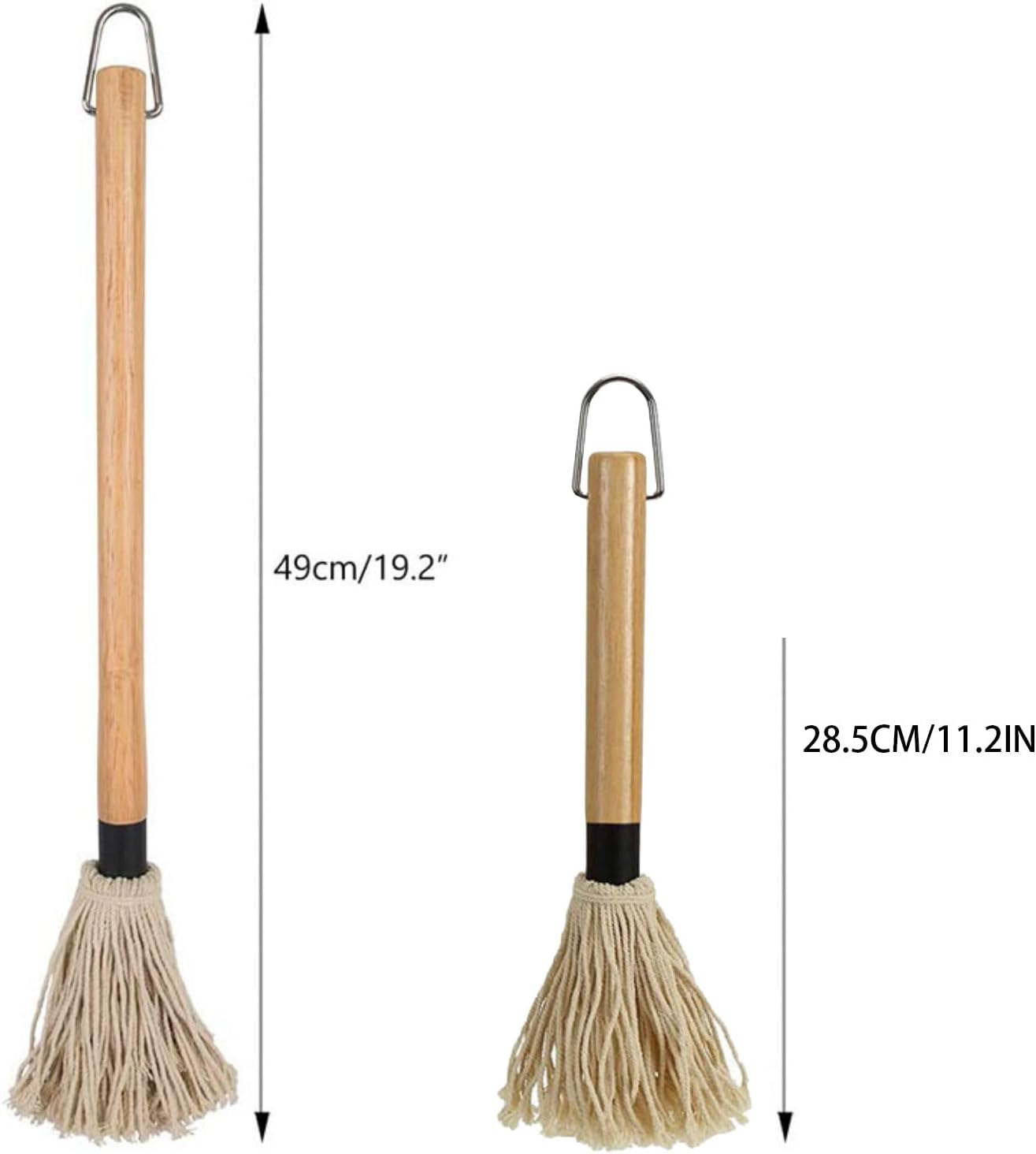 Cepillos trapeador barbacoa 18 y 11 pulgadas madera