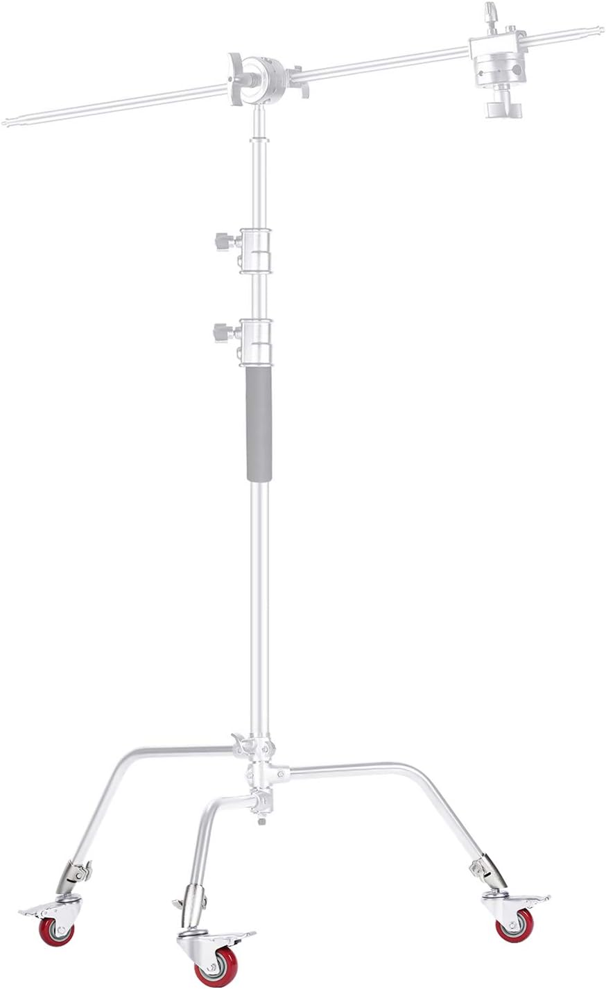 3 Ruedas Giratorias Profesionales 2.953pulg Metal Base Goma Comp C