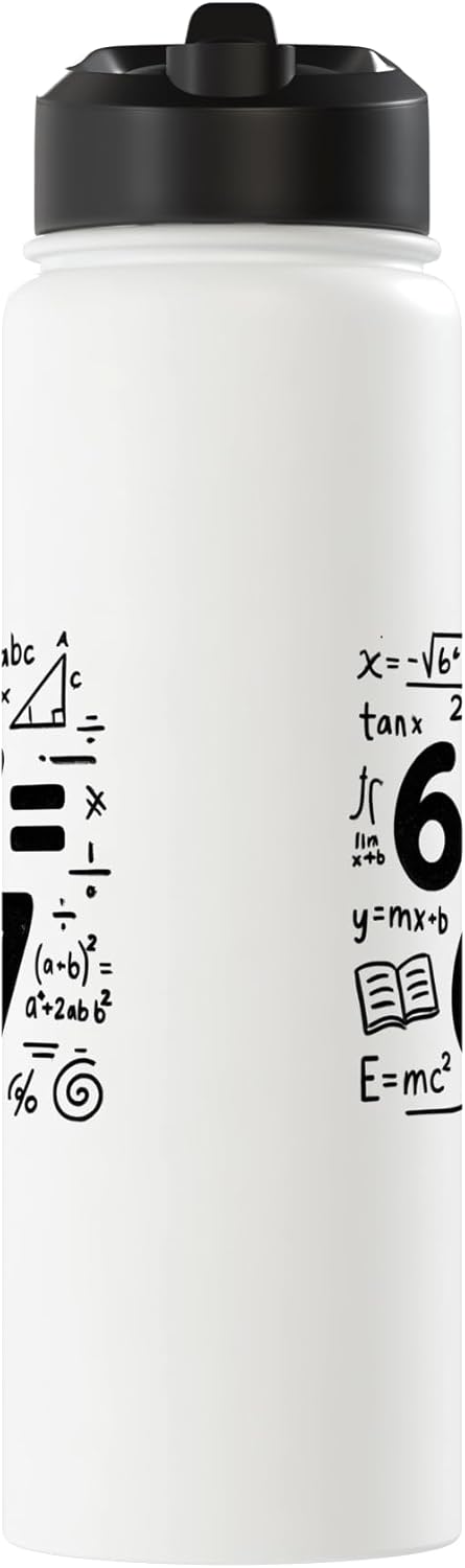Botella de agua acero inoxidable meme matemáticas humor nerd
