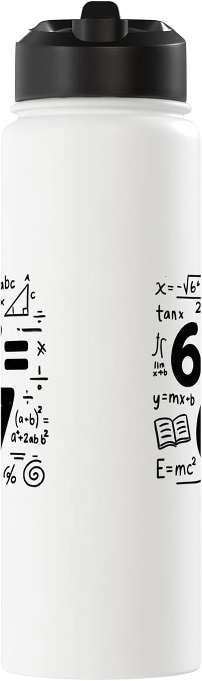 Botella de agua acero inoxidable meme matemáticas humor nerd