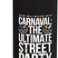 Botella de agua acero inoxidable aislada samba carnaval brasil