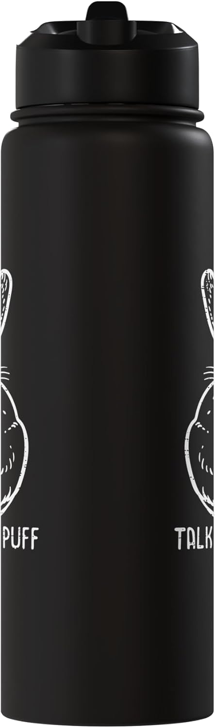 Botella de agua aislada de acero inoxidable con conejo de Pascua