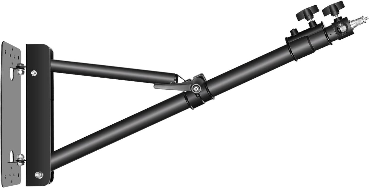 Brazo montaje pared luz estroboscópica 180cm Negro