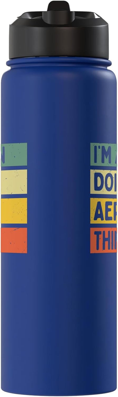 Botella de agua personalizada acero inoxidable sin BPA con frase divertida