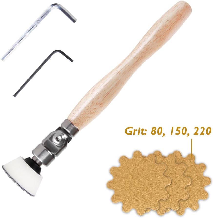 Kit lijadora tazón leña 2pulg 30 discos 80-220