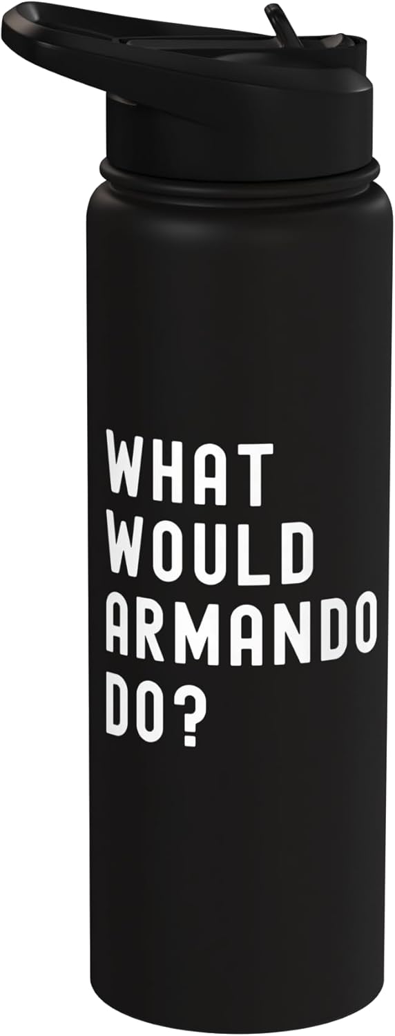 Bottella de agua aislada acero inoxidable What Would Armando Do