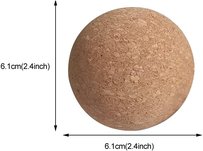 2 Bolas Corcho Madera 2.4pulg para Decantador Vino