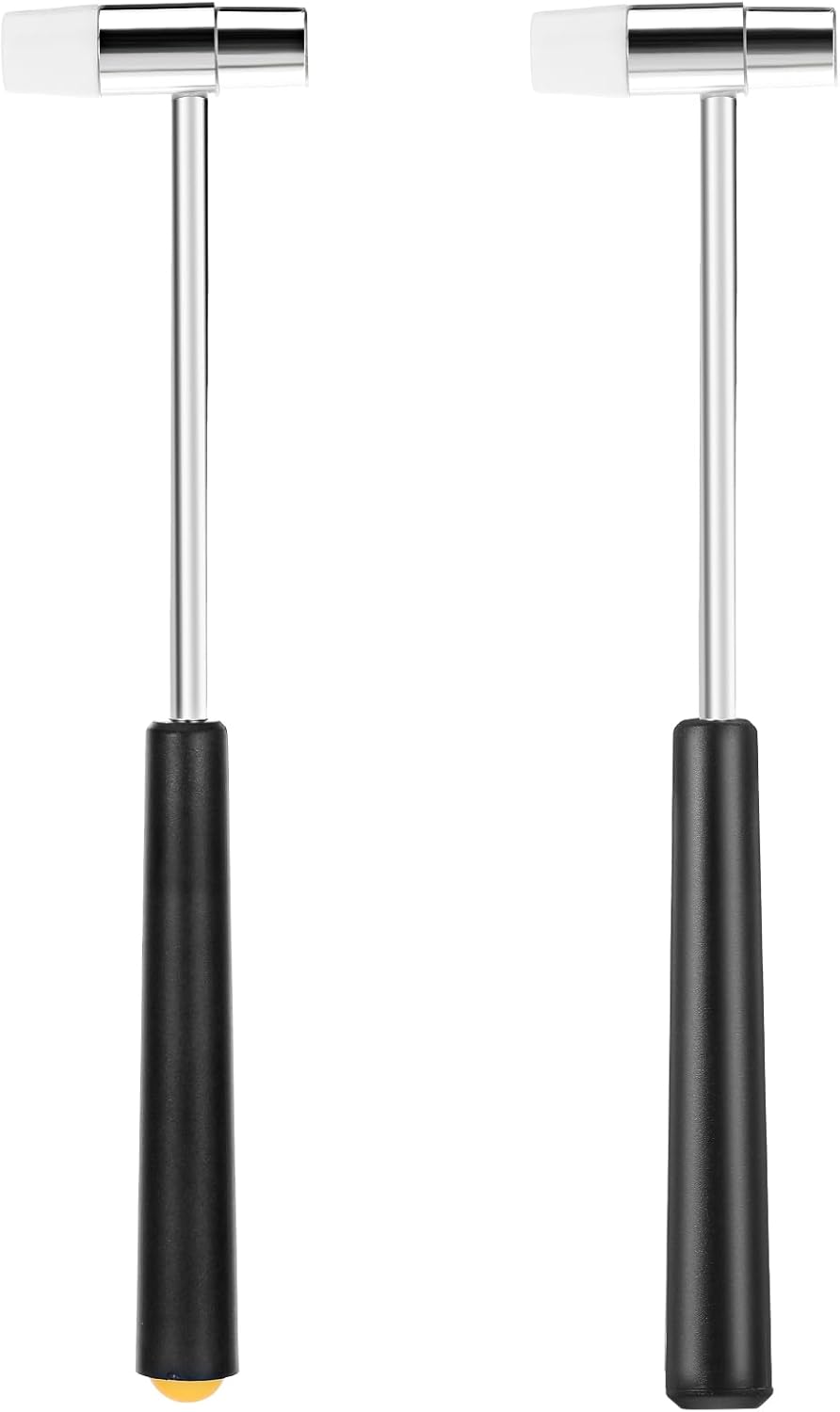 2 Martillos Doble Cabeza 7.1pulg Plástico y Metal Mini Joyería
