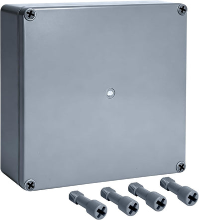 Caja conexiones eléctricas 8x8x4 pulg IP65 ABS