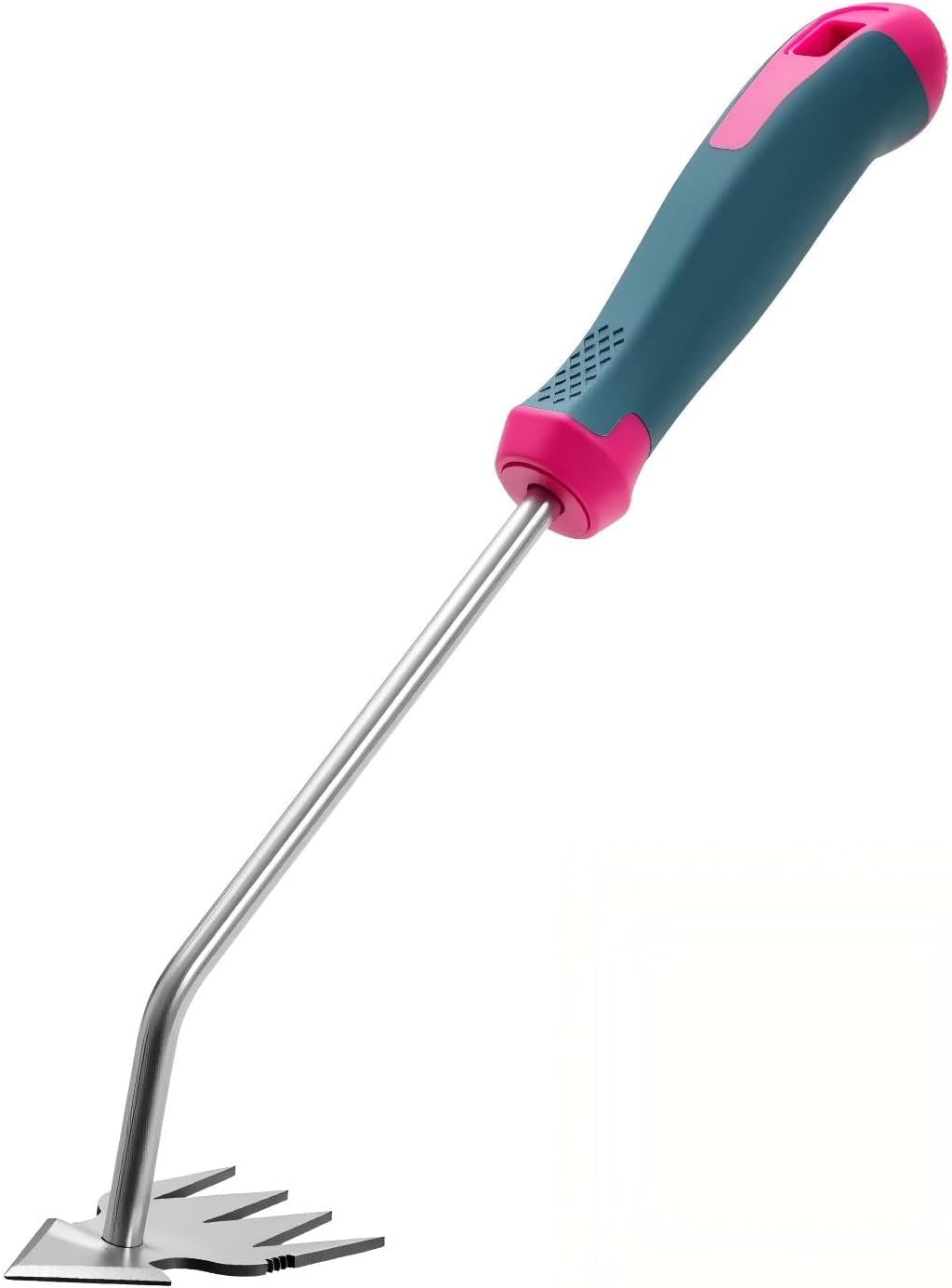 Extractor malezas acero inox 4 dientes mango ergonómico jardín