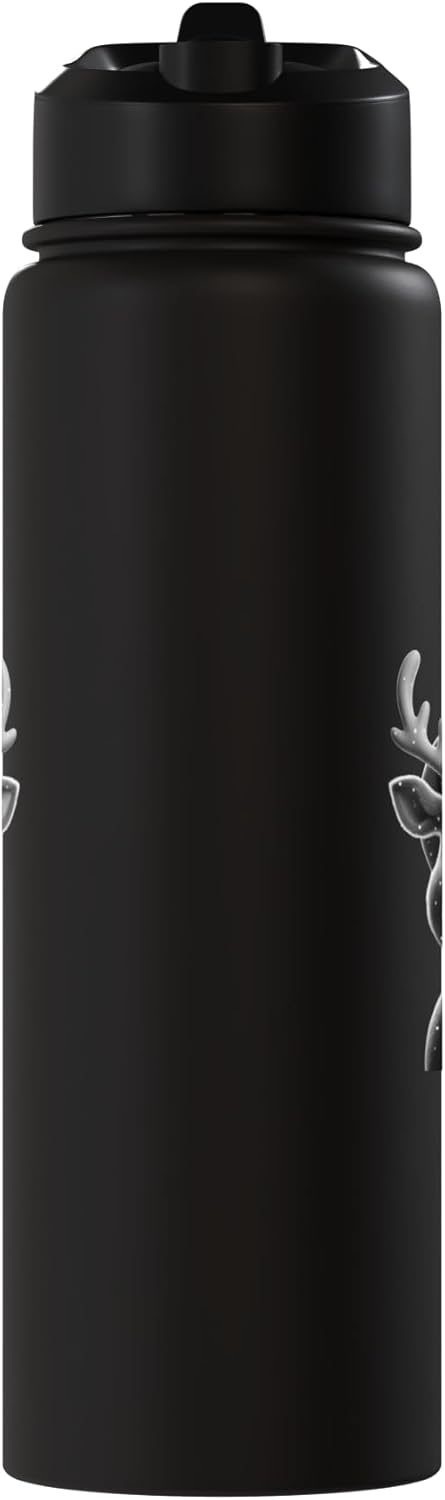 Botella agua acero inox aislada navidad cartoon