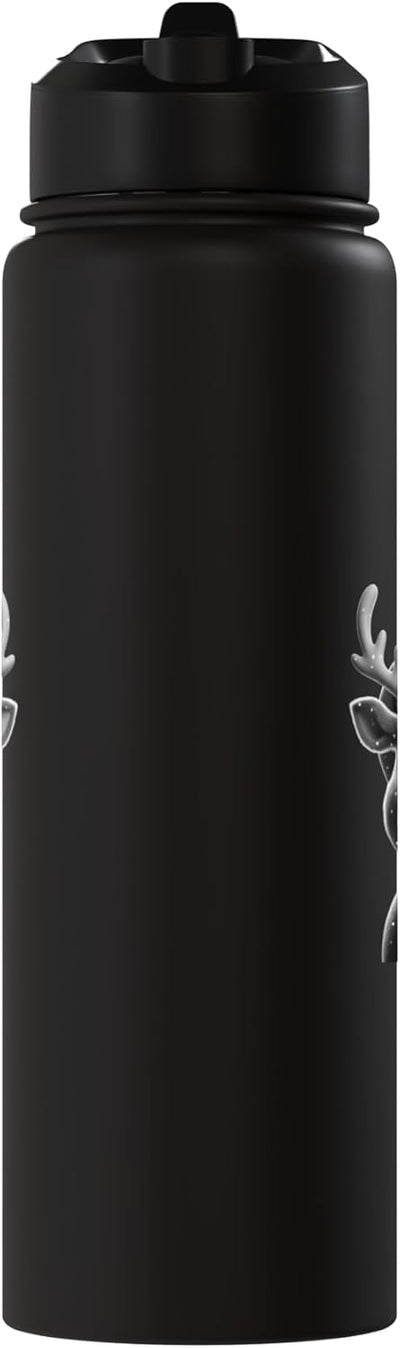 Botella agua acero inox aislada navidad cartoon