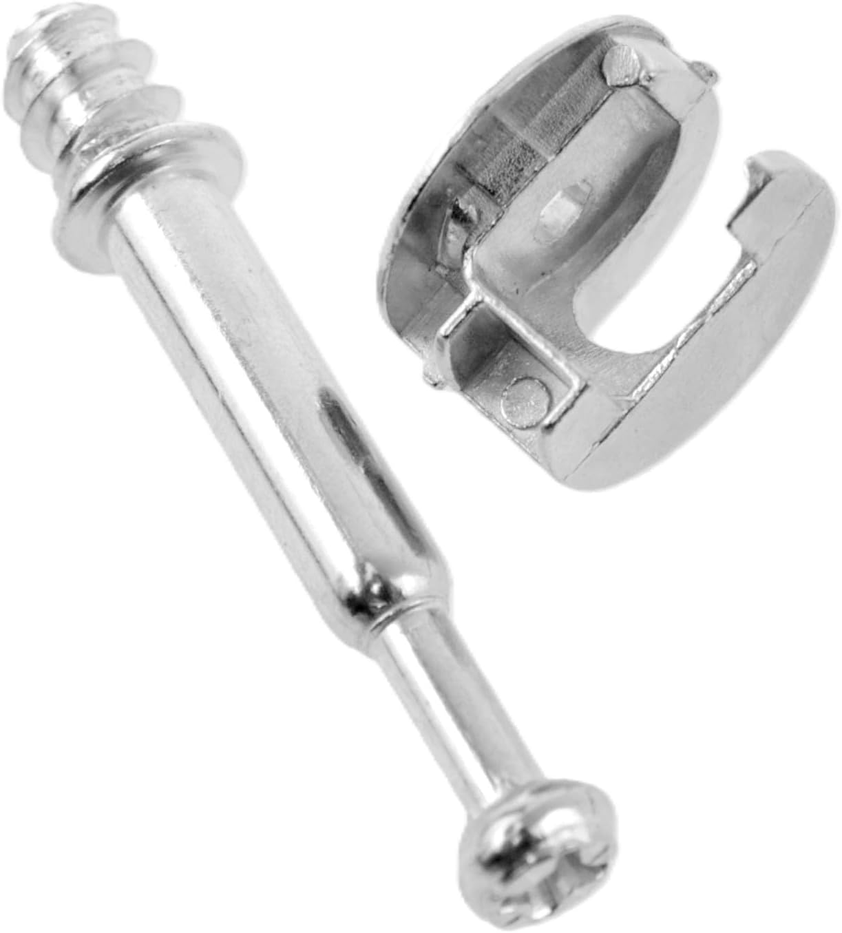 20 Pzas Conectores Muebles Excéntricos con Autoperforantes Metal
