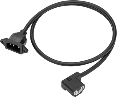 Cable extensión C14 a C13 90 grados con toma bloqueante 80cm