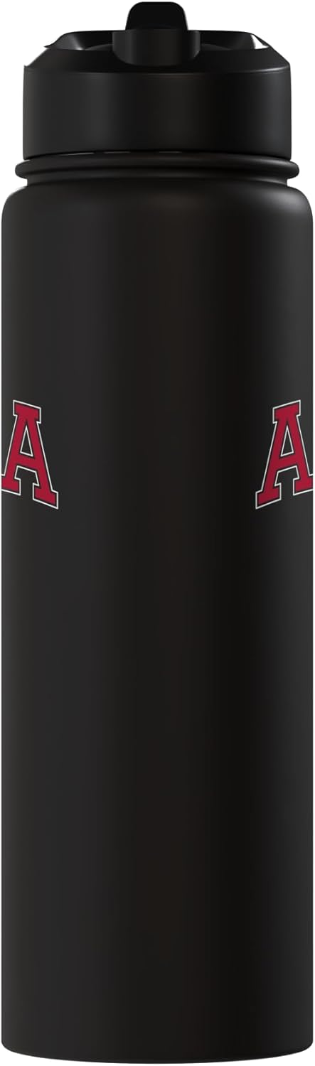 Botella de agua acero inoxidable estilo universidad Oklahoma roja sin BPA