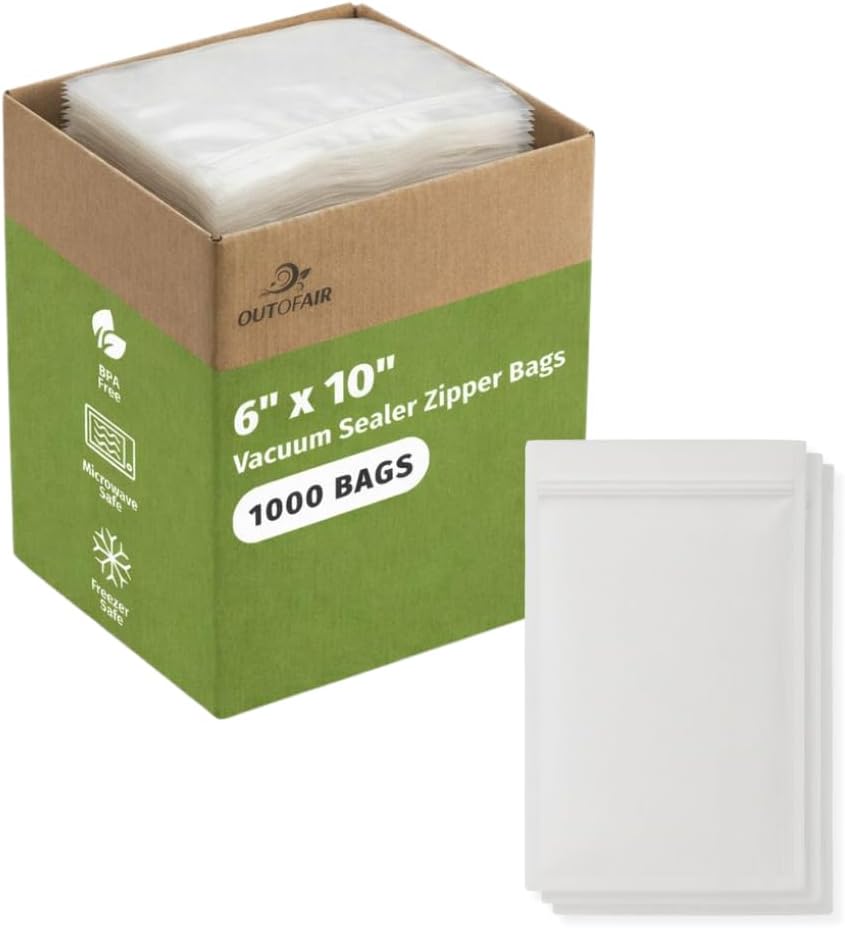 Bolsas sellado vacío 6x10 pulg 1000uds 7 capas 4mil