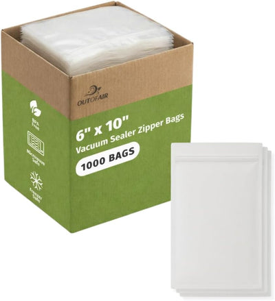 Bolsas sellado vacío 6x10 pulg 1000uds 7 capas 4mil