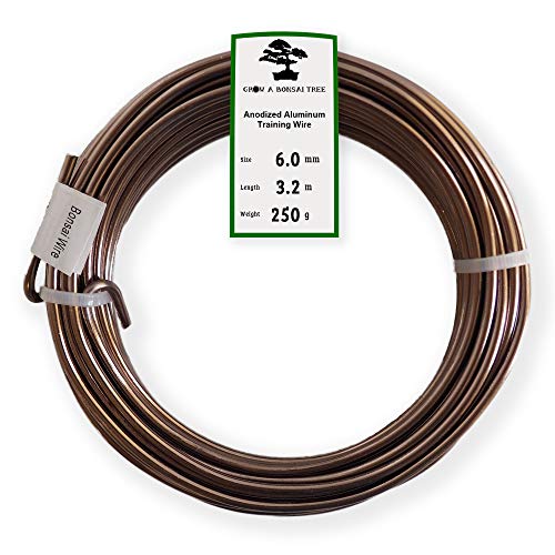 Alambre anodizado aluminio 6.0mm para bonsái 3.2m