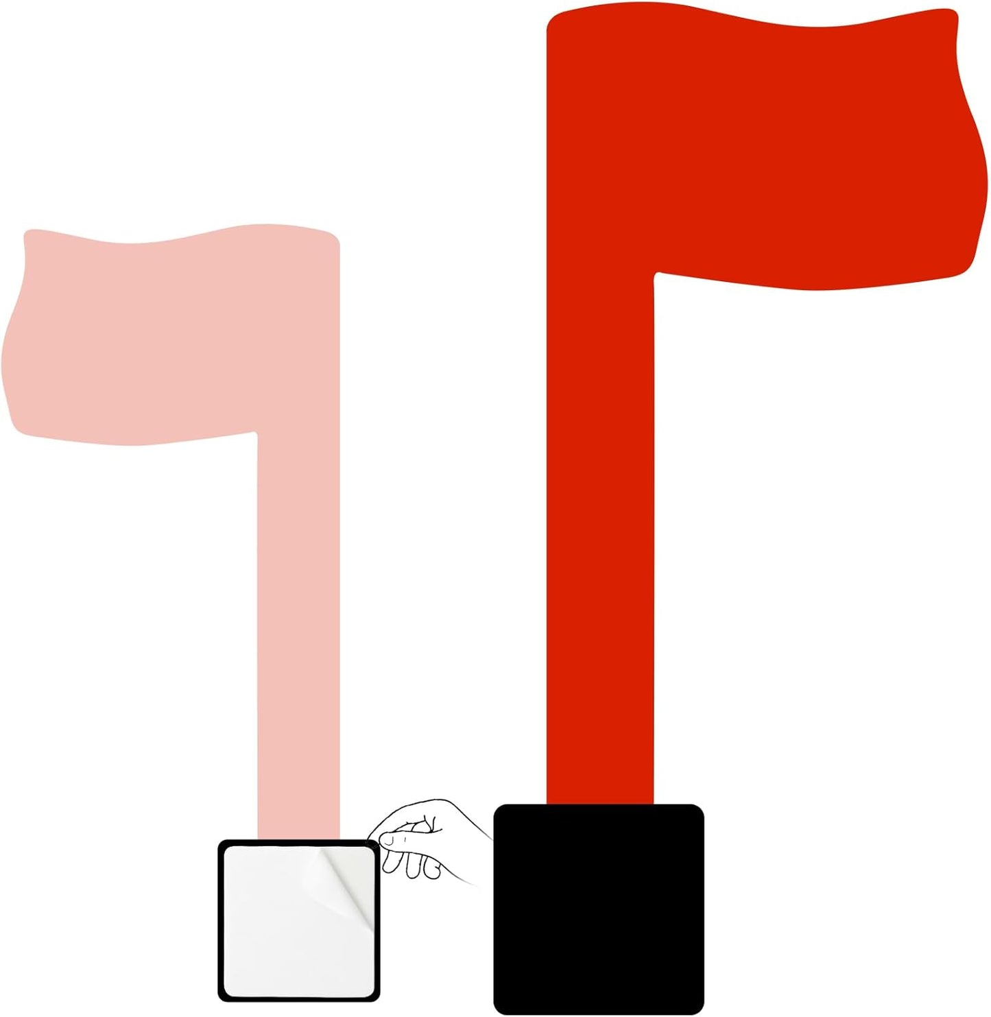 Kit repuesto bandera buzón universal para poste y pared rojo