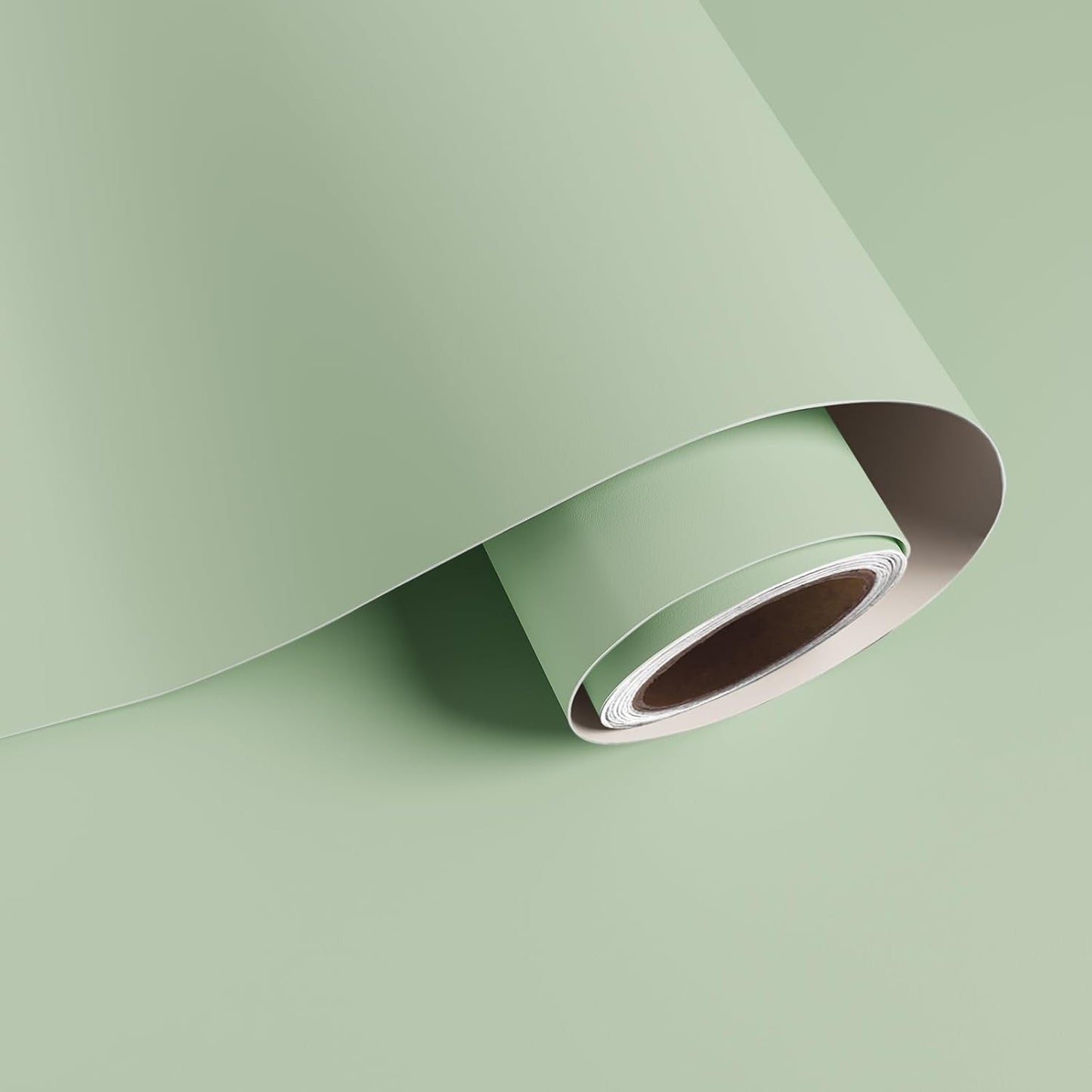 Papel contacto verde menta mate 15.7x78.7pulg impermeable removible