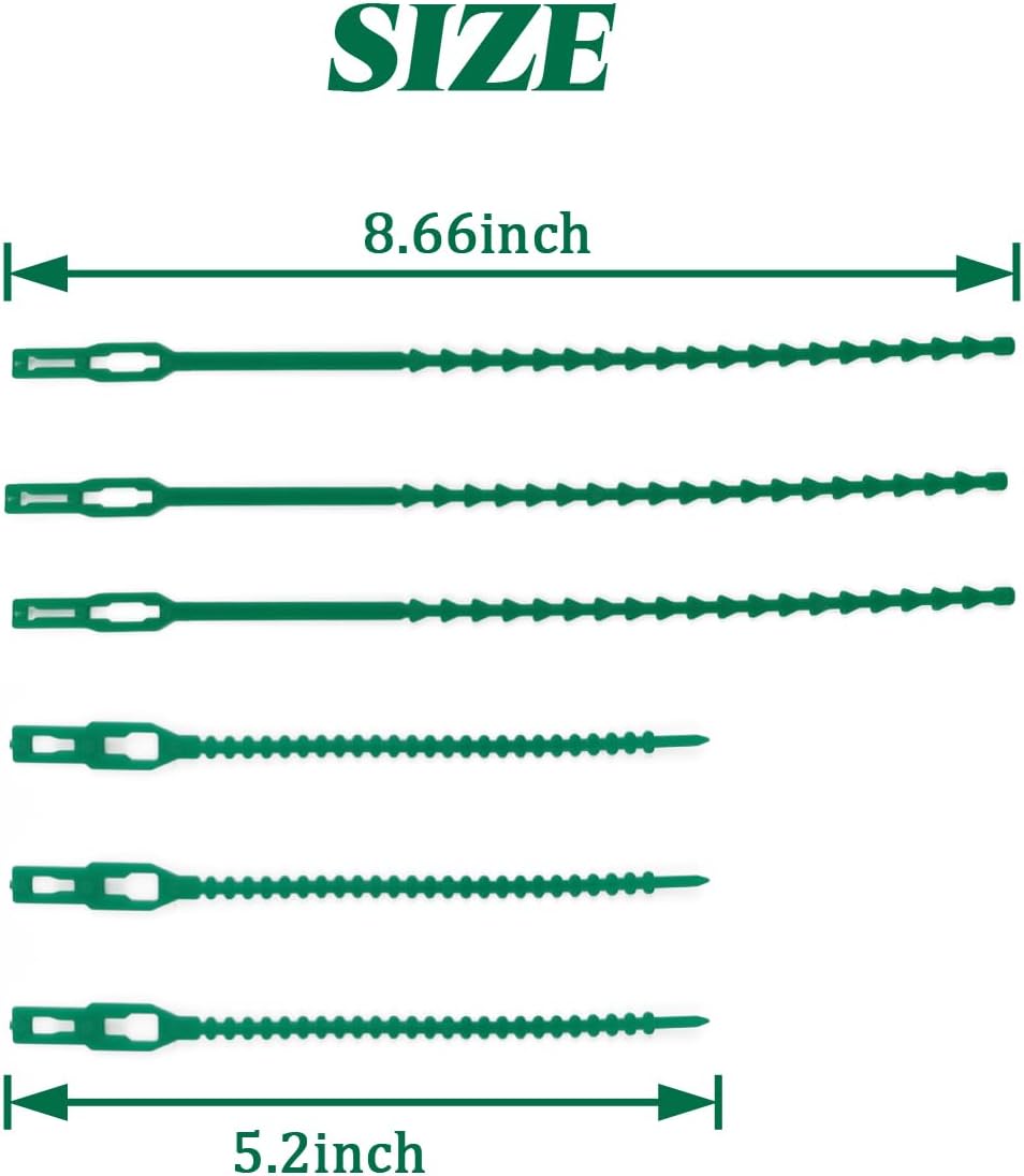 200 Lazos Ajustables para Plantas Color Verde Resistente